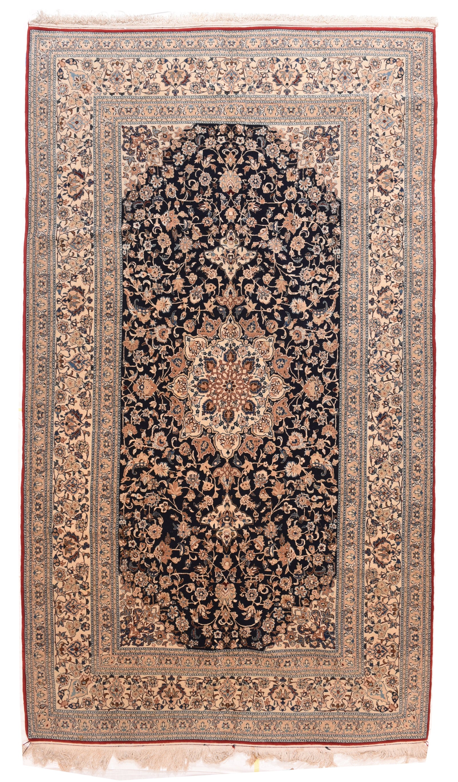 Antique Beige Persian Nain Area Rug