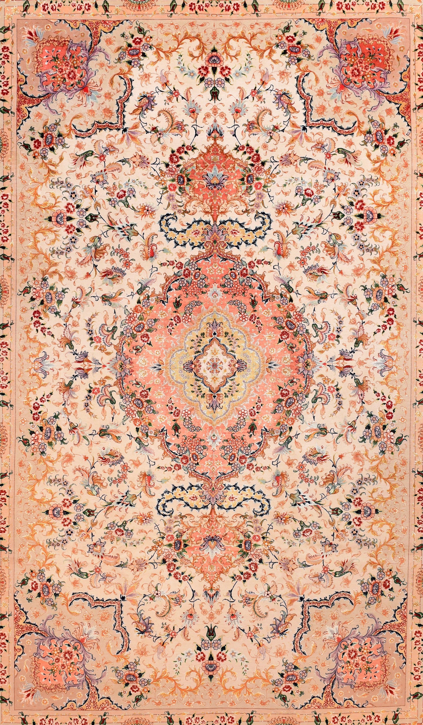 Vintage Persian Tabriz Area Rug