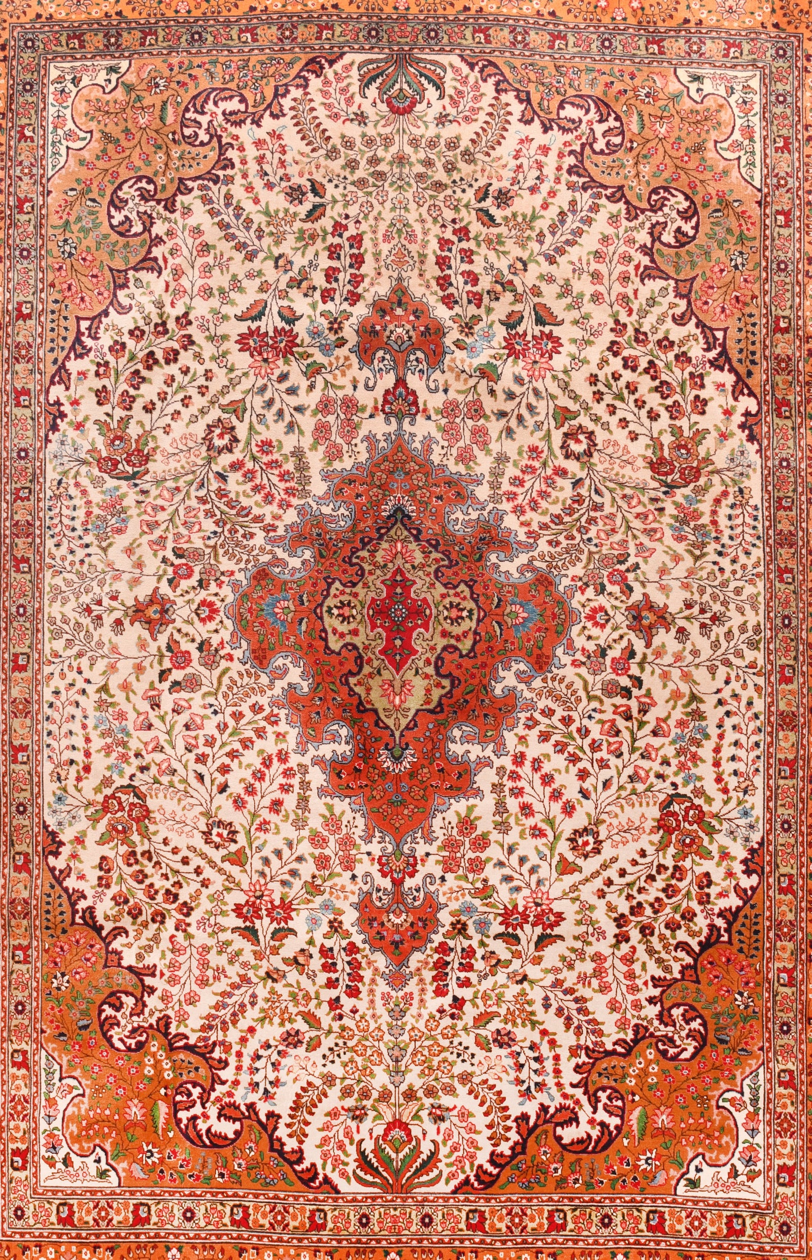 Vintage Persian Tabriz Area Rug