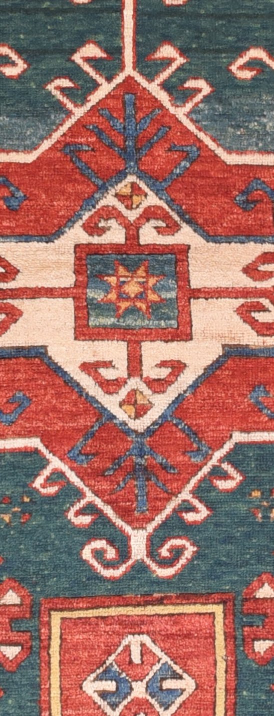 Vintage Kazak Fachralo Russian Area Rug