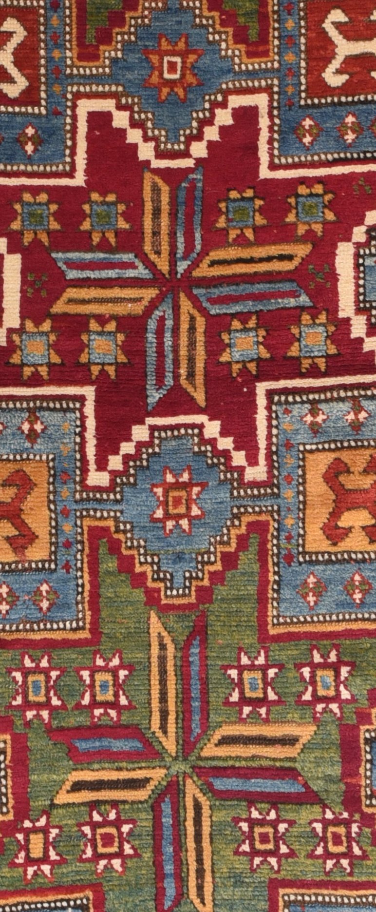 Antique Kazak Russian Area Rug