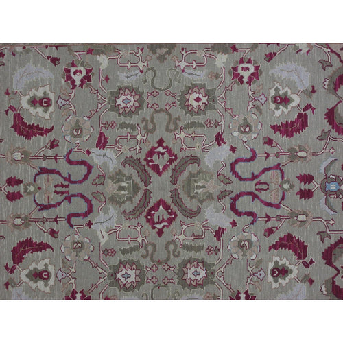 Soumak Design Hand Woven Wool Rug - 6' X 9'