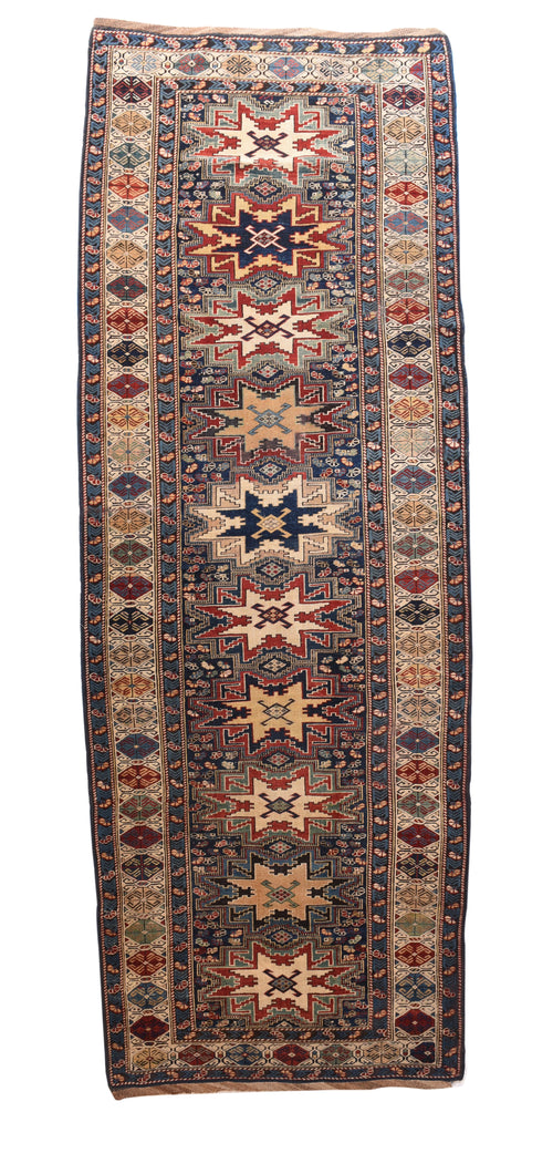 Antique Ivory Shirvan Russian Area Rug