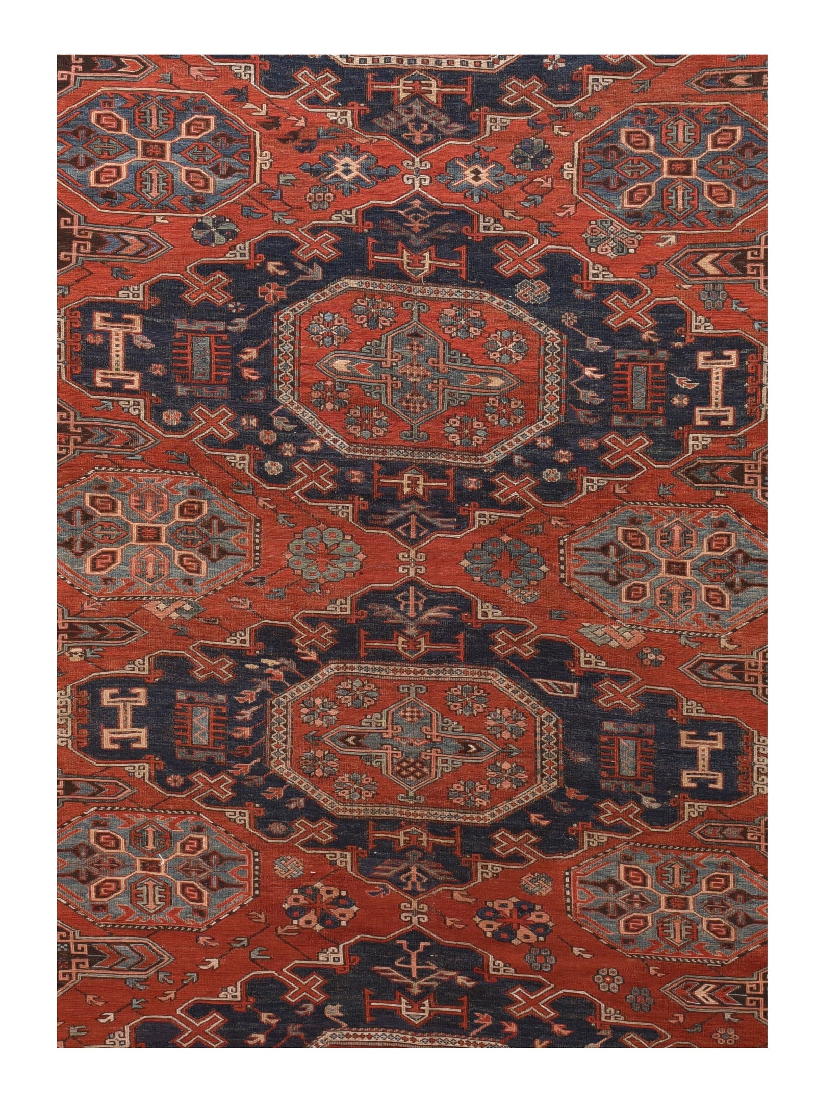 Antique Soumak Russian Area Rug