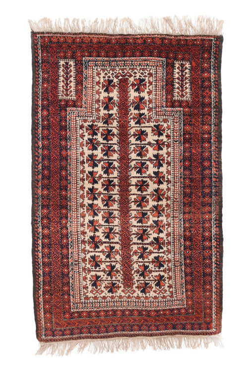 Antique Red Balouch Persian Area Rug