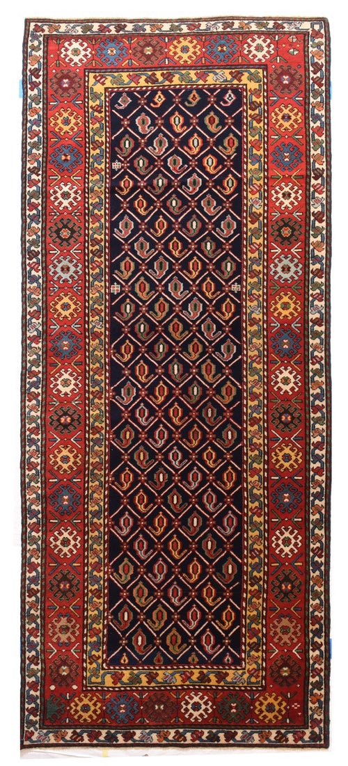 Antique Red Farahan Sarouk Persian Small Area Rug