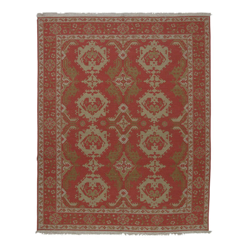 Soumak Design Hand Woven Wool Rug - 8' x 10'