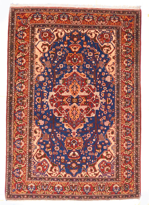 Semi Antique Red Isfahan Persian Area Rug