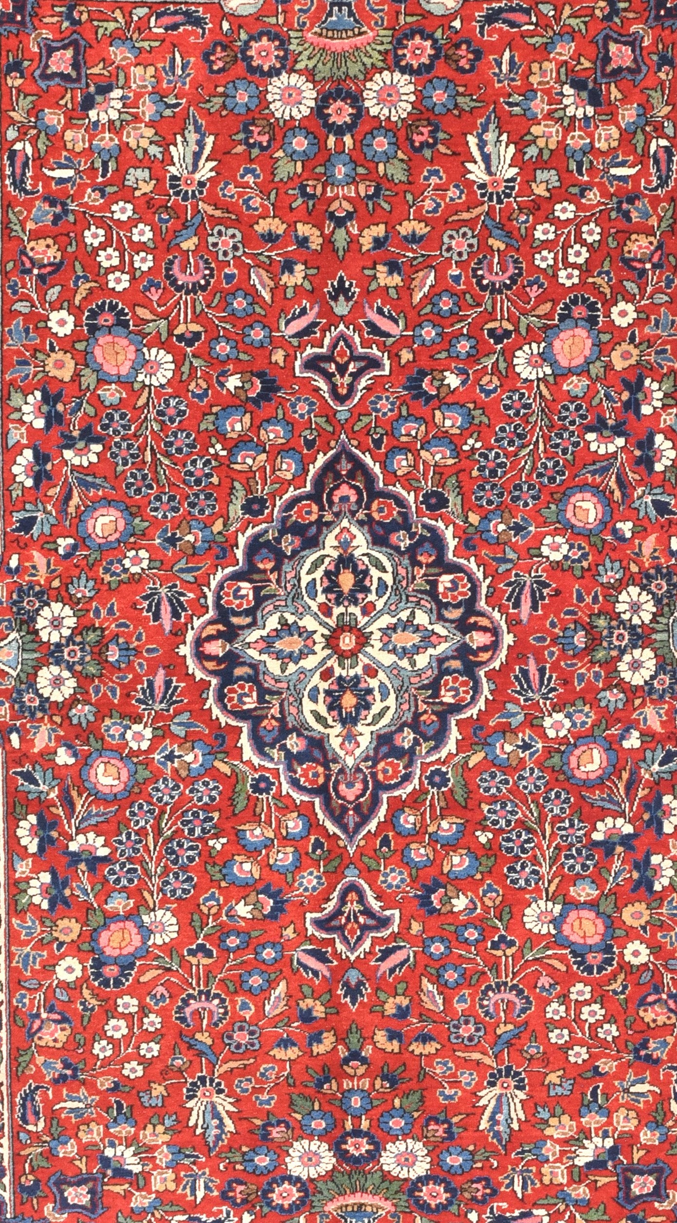 Antique Kashan Persian Area Rug