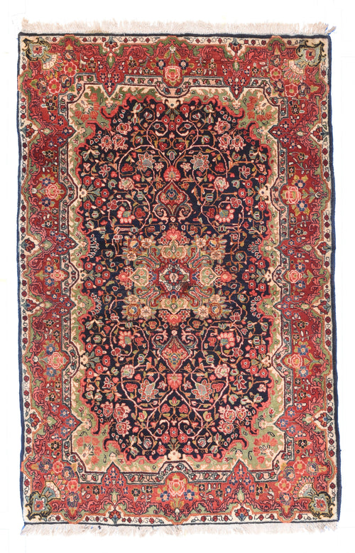 Semi Antique Red Sarouk Persian Area Rug