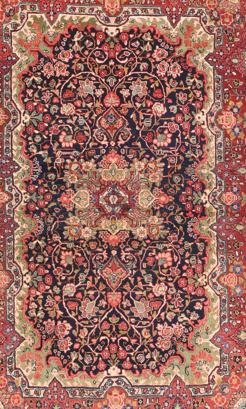 Semi Red Sarouk Persian Area Rug