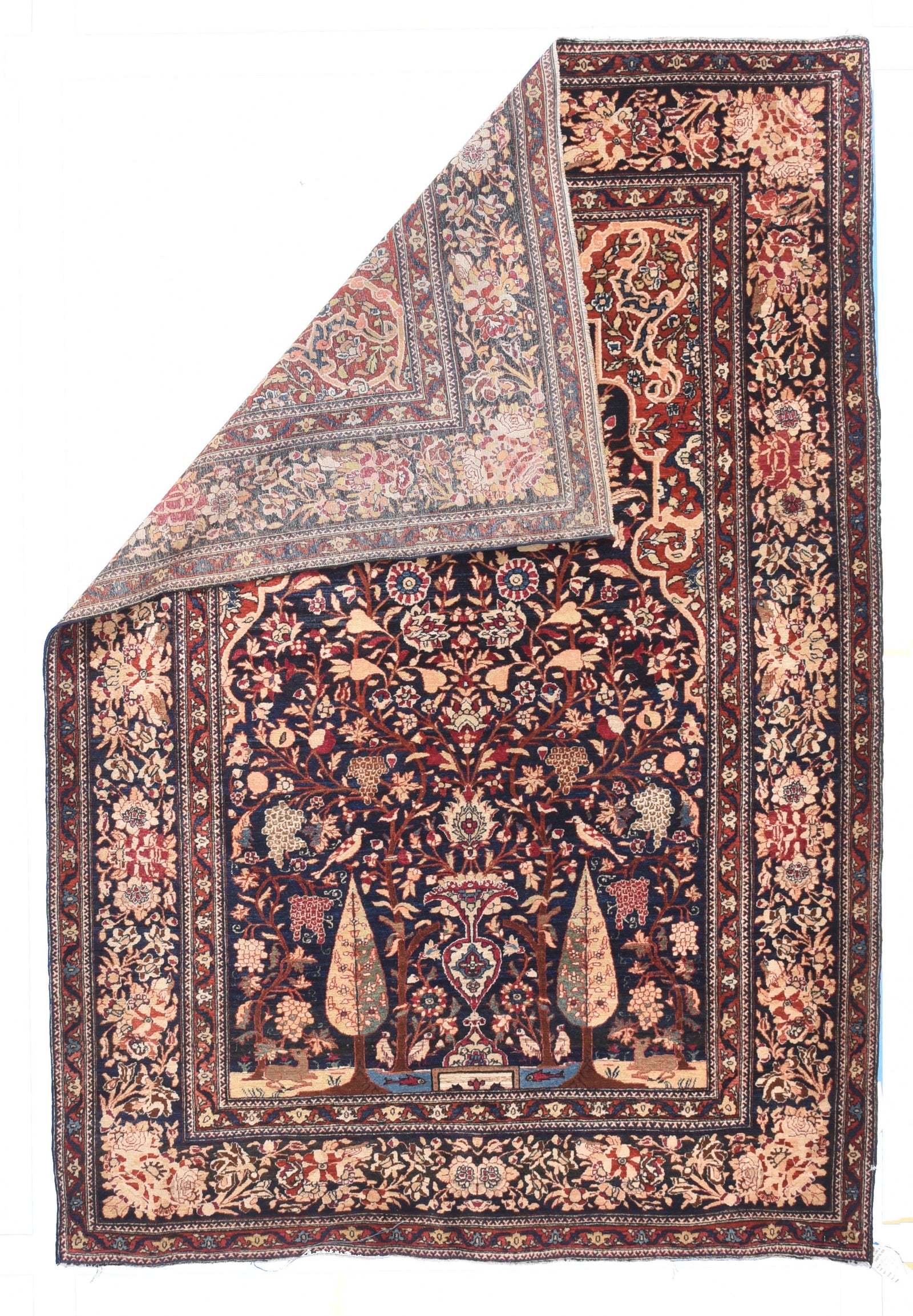 Antique Tehran Persian Area Rug