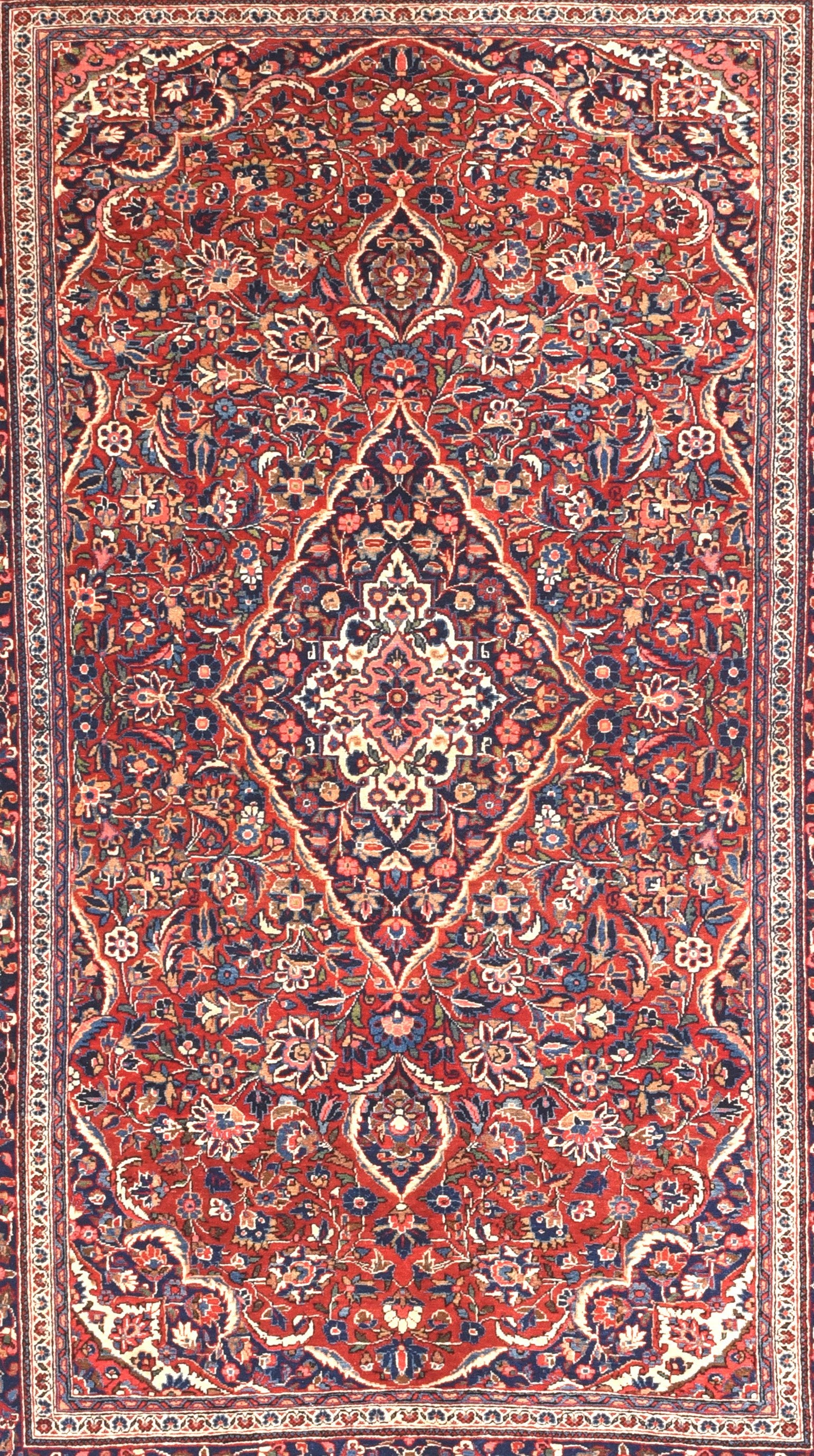 Antique Kashan Persian Area Rug