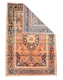 Antique Mohtasham Kashan Persian Area Rug