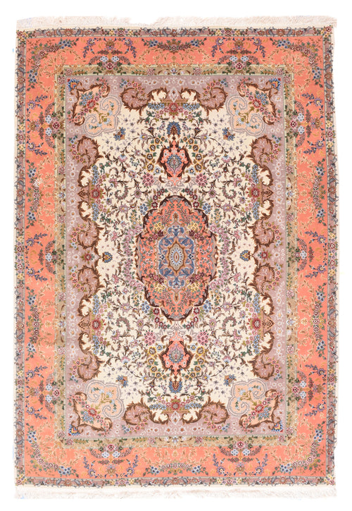 Excellent Rose Tabriz Persian Area Rug