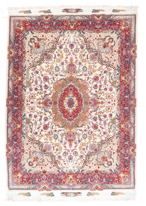 Excellent Red Tabriz Persian Area Rug