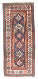 Antique Rust Kazak Russian Area Rug