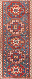 Antique Kazak Russian Area Rug