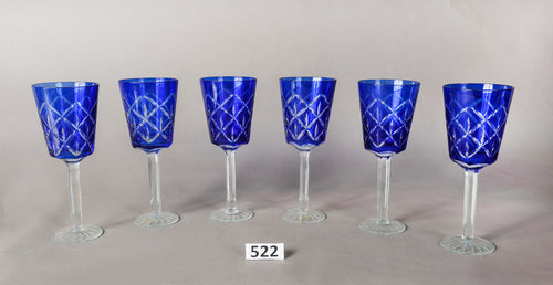 Challice Blue Wine Glasses
