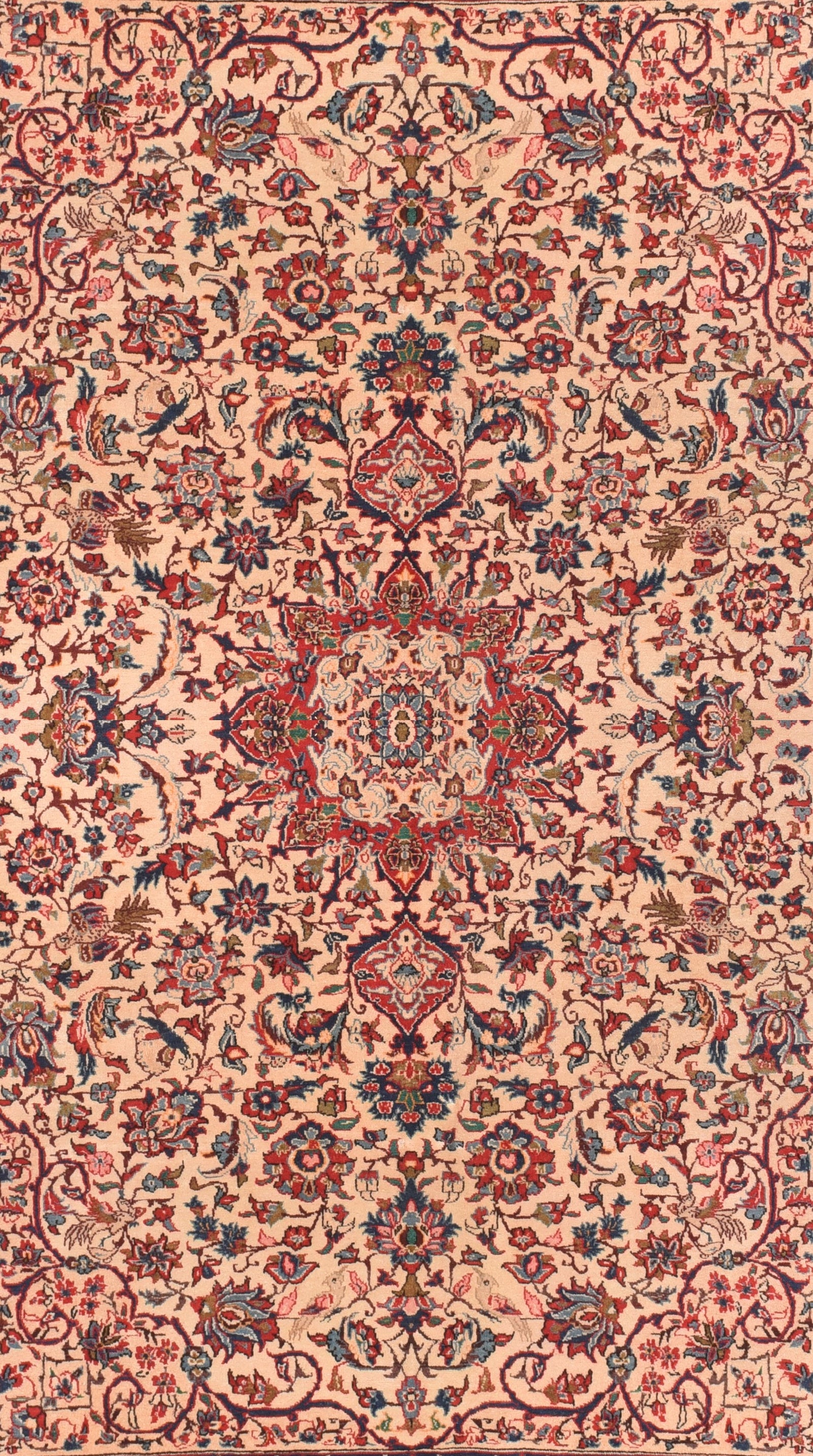 Semi Red Isfahan Persian Area Rug