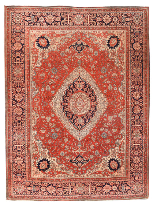 Hand Knotted Persian Mohtasham Kashan Wool