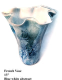 French Vase - Blue White Abstract
