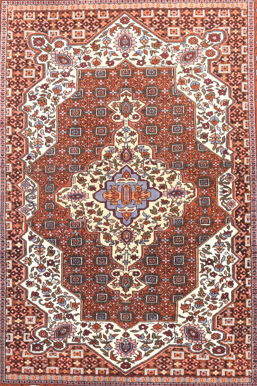 Semi Red Ghashghaei Persian Area Rug