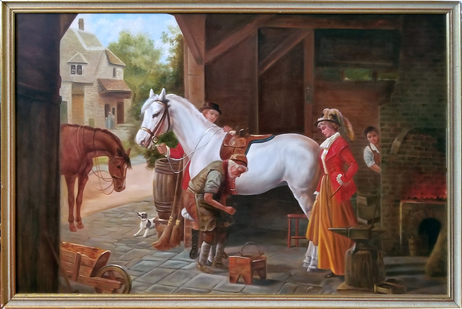 changing horseshoes by french artist armin