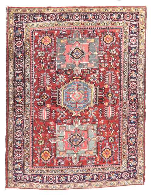 Hand Knotted Persian Heriz  Wool