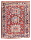 Antique Red Heriz Persian Area Rug