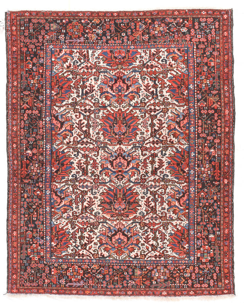 Semi Antique Red Karajeh Persian Area Rug
