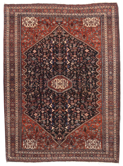 Semi Antique Red Afshar Persian Area Rug