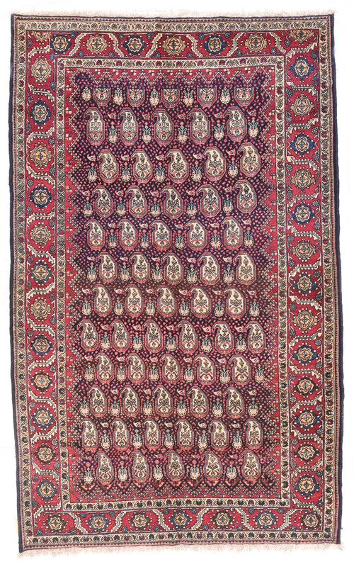 Semi Antique Red Mahal Persian Area Rug