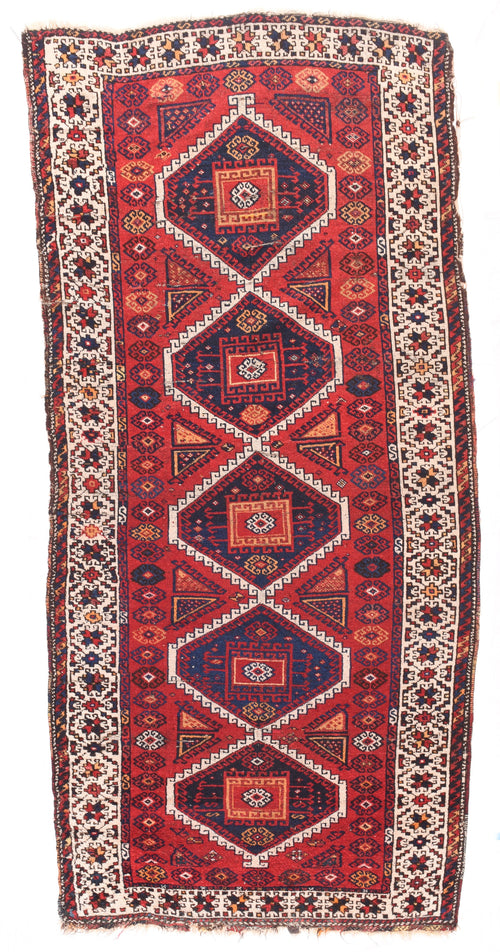 Antique Red Ghashgaie Persian Area Rug