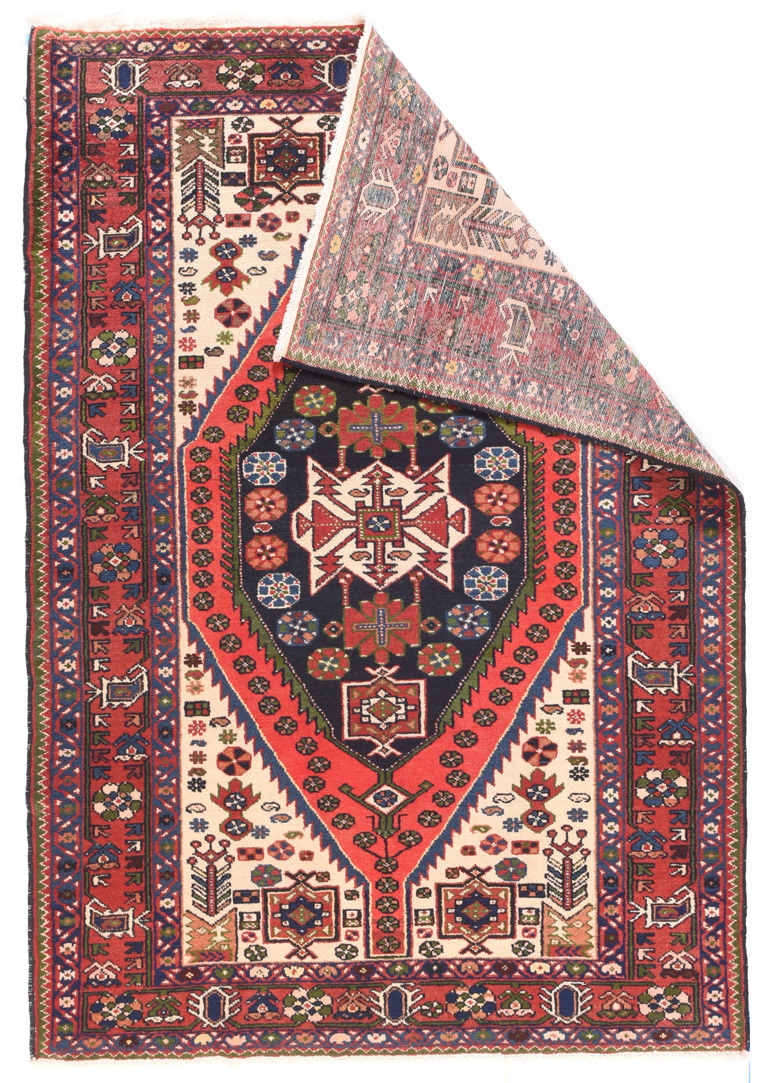 Semi Red Bakhtiari Persian Area Rug