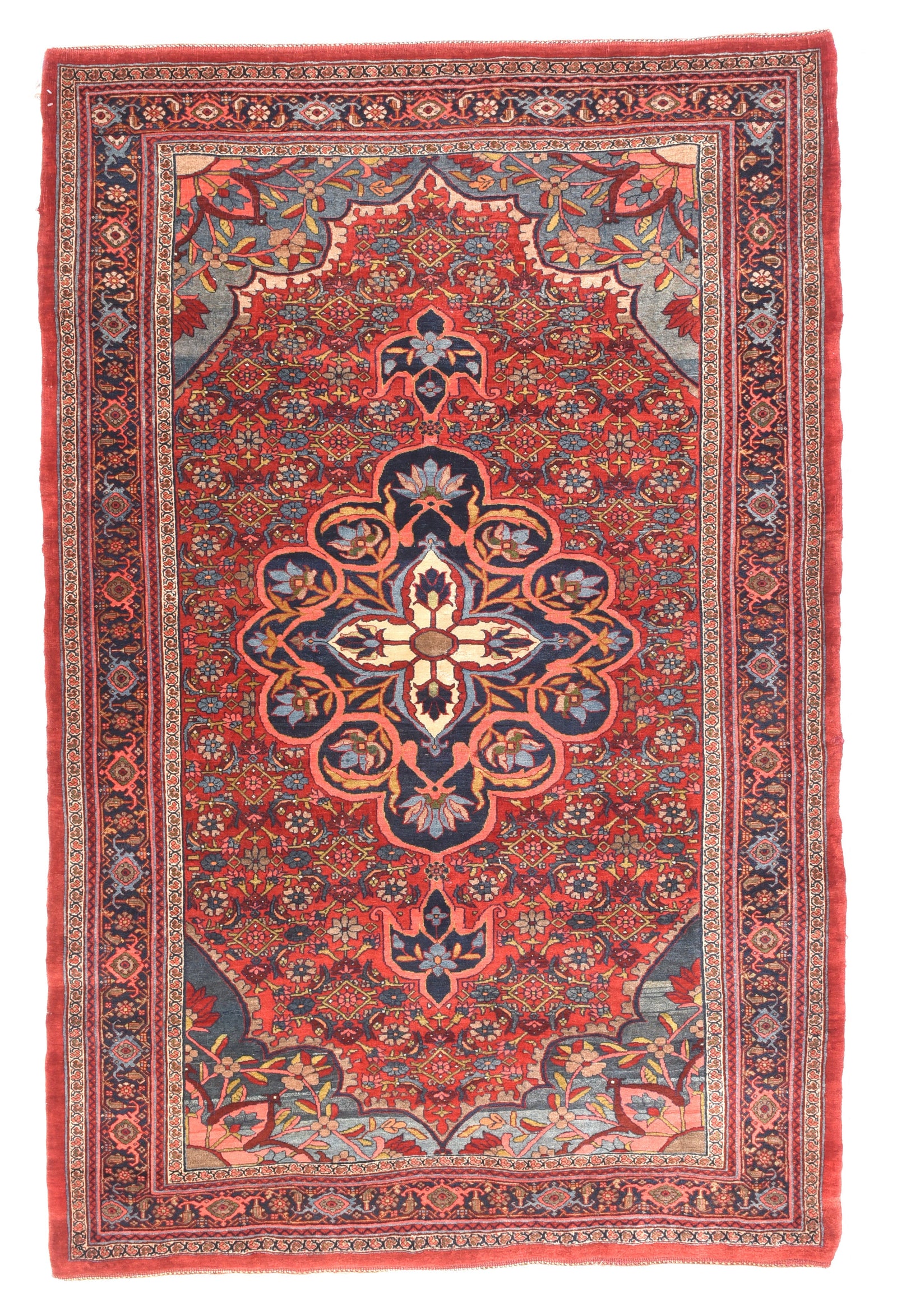 Antique Red Bidjar Persian Area Rug