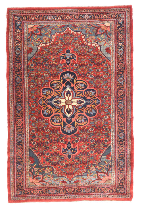 Antique Red Bidjar Persian Area Rug