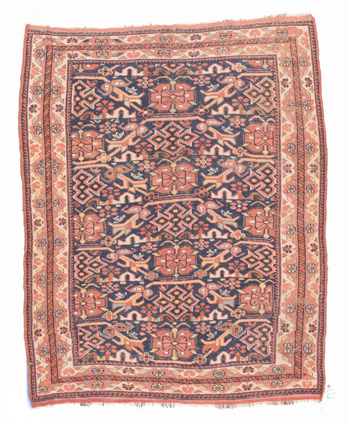 Antique Red Persian Afshar Area Rug