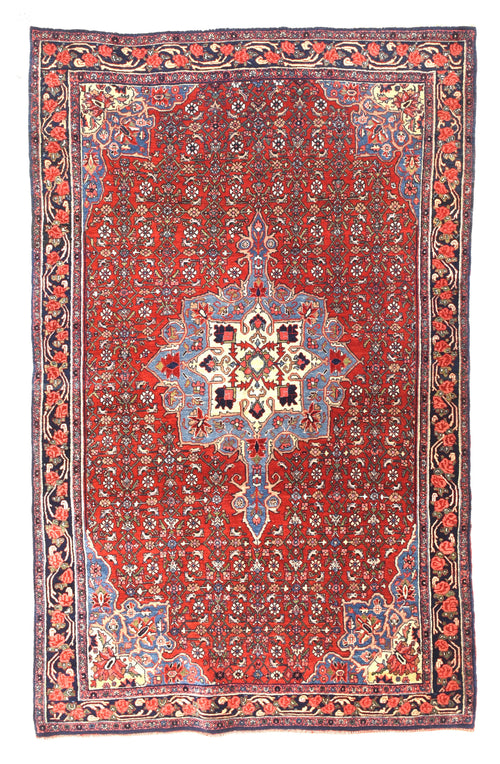 Semi Antique Red Bidjar Persian Area Rug