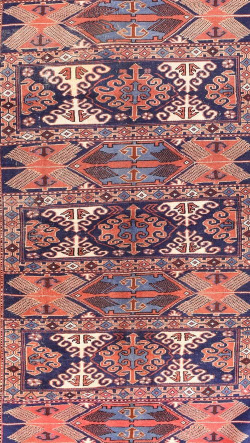 Antique Kazak Persian Area Rug