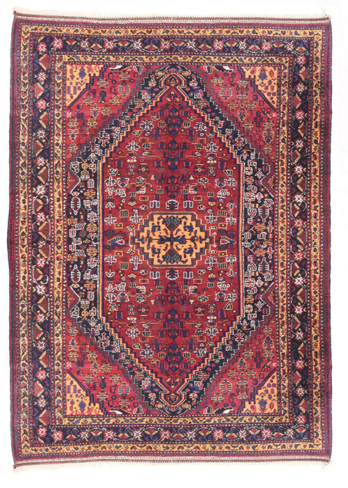 Semi Antique Red Afshar Persian Area Rug