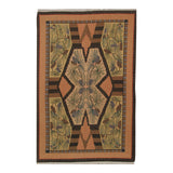 Soumak Design Hand Woven Wool Rug - 6' X 9'