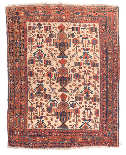 Antique Rust Persian Afshar Area Rug