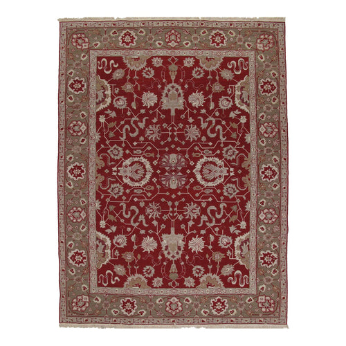 Soumak Design Hand Woven Wool Rug - 9' x 12'