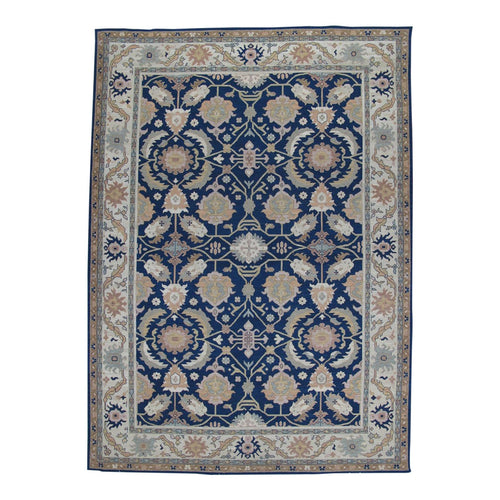 Soumak Design Hand Woven Wool Rug - 10' X 14'