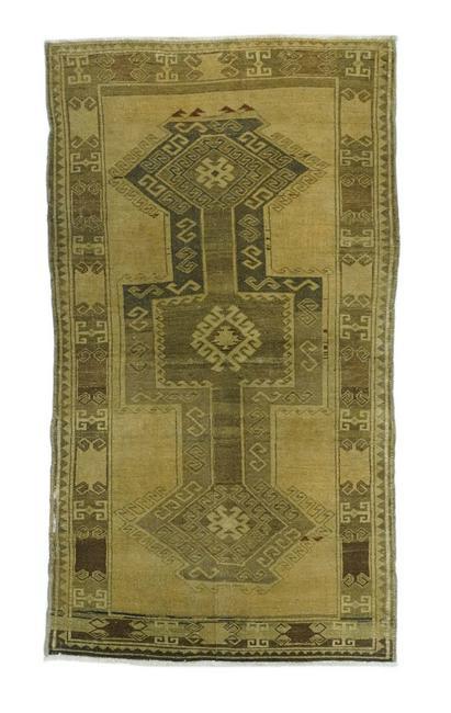 Vintage Geometric Turkish Rug