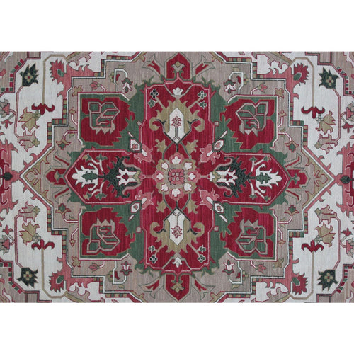 Soumak Design Hand Woven Wool Rug - 9' X 12'