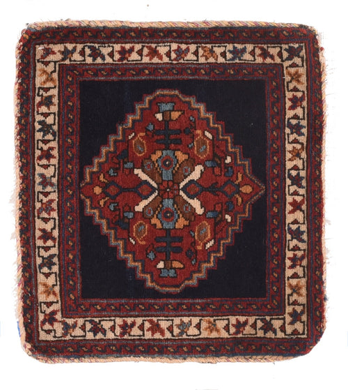 Antique Brown Persian Bijar Area Rug
