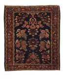 Antique Black Mohajeran Sarouk Area Rug