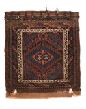 Antique Light Brown Persian Balouch Back Face Area Rug